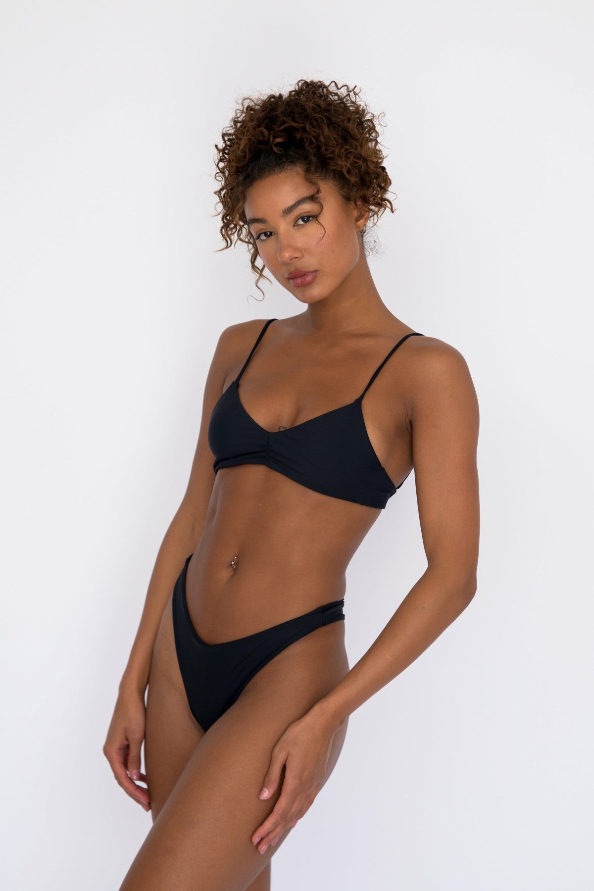 Skatie Betsy Bikini Top in Black - Swim
