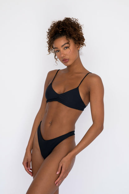 Skatie Betsy Bikini Top in Black - Swim