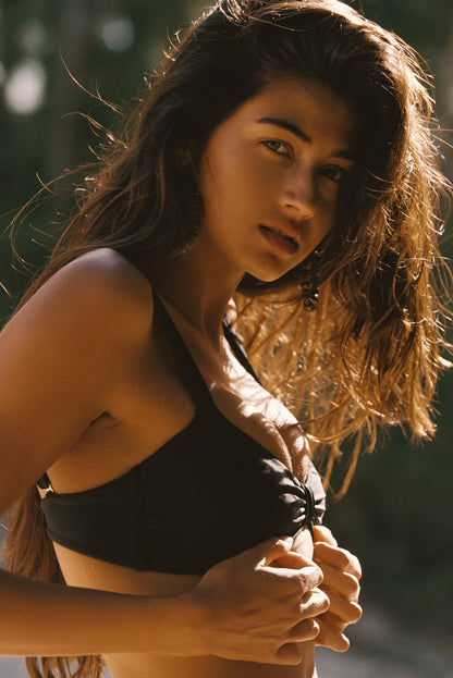 Skatie Lottie Top in Black - Swim