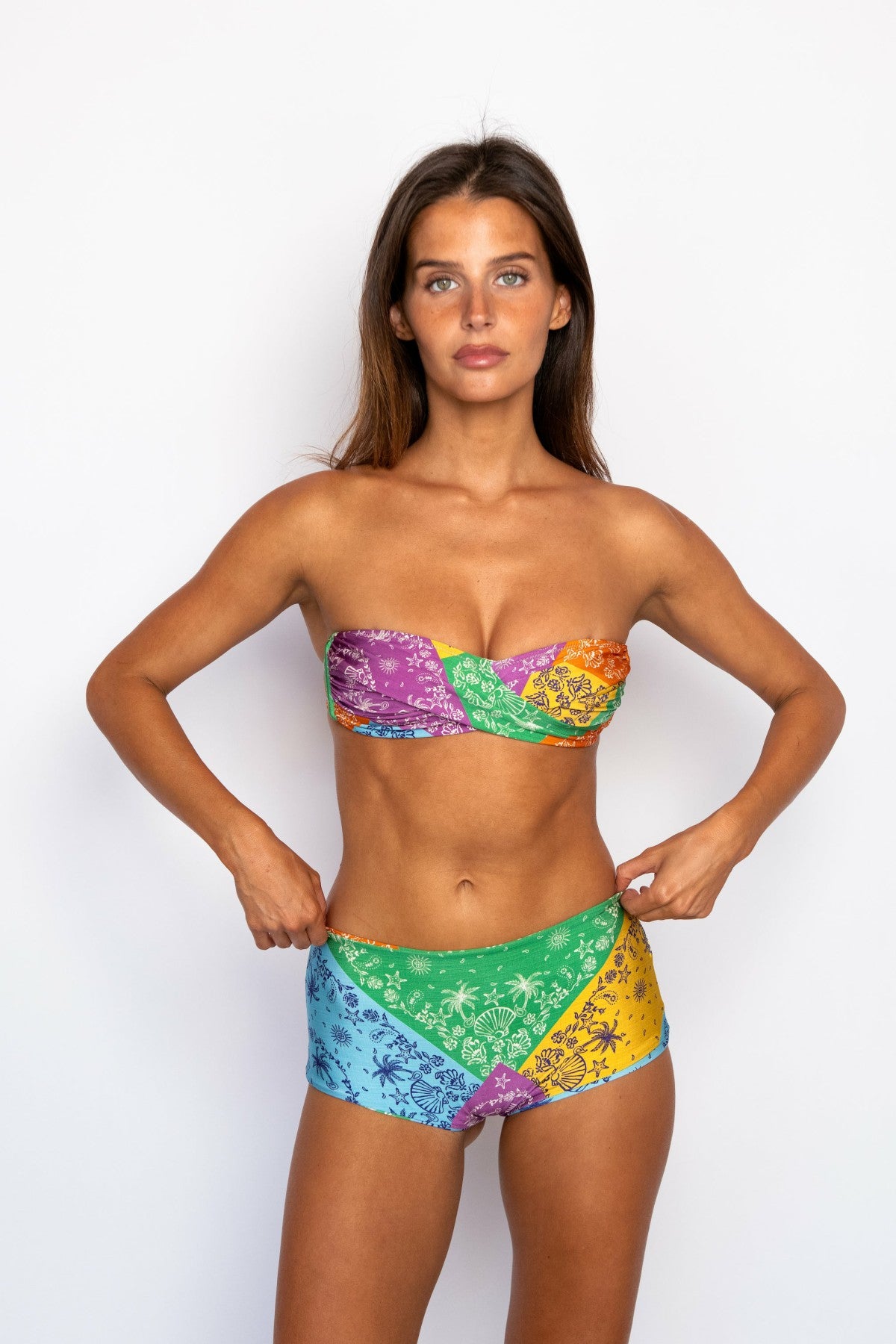Skatie Bardot Bottom in Antibes Glossy - Swim|New Arrivals