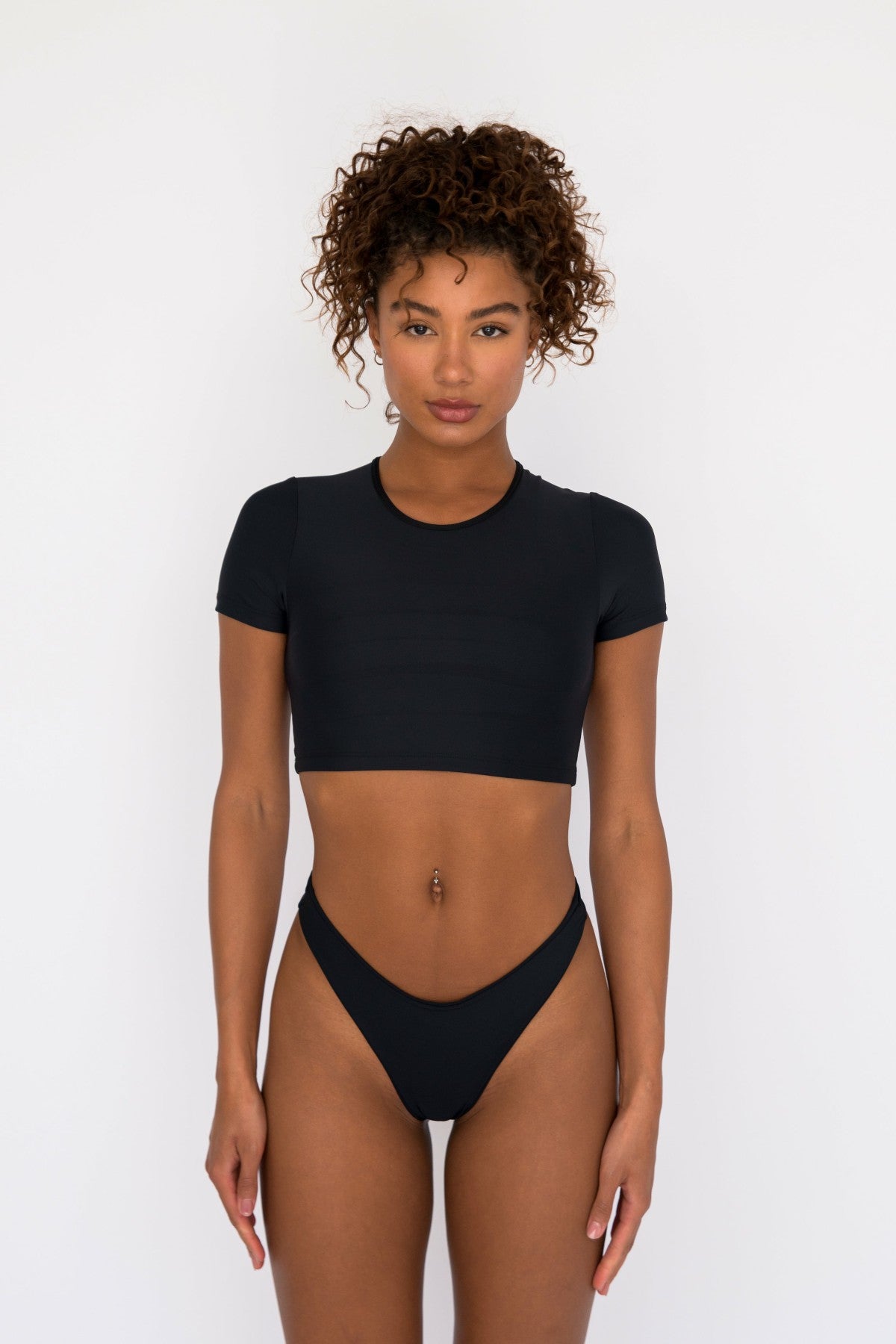 Skatie Piper Top in Black - Swim
