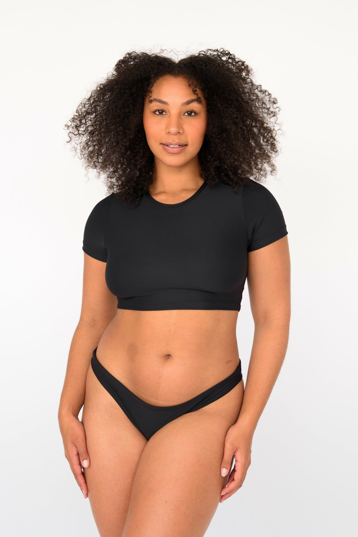Skatie Piper Top in Black - Swim