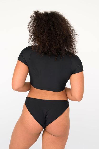 Skatie Piper Top in Black - Swim