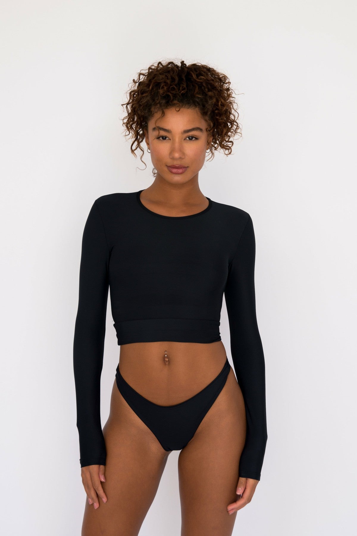 Skatie Rosie Top in Black - Swim