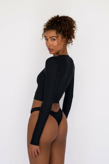 Skatie Rosie Top in Black - Swim