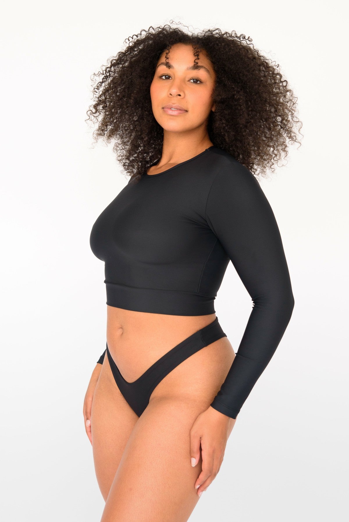 Skatie Rosie Top in Black - Swim