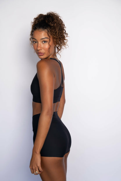Skatie Cece Booty Short in Black - Active