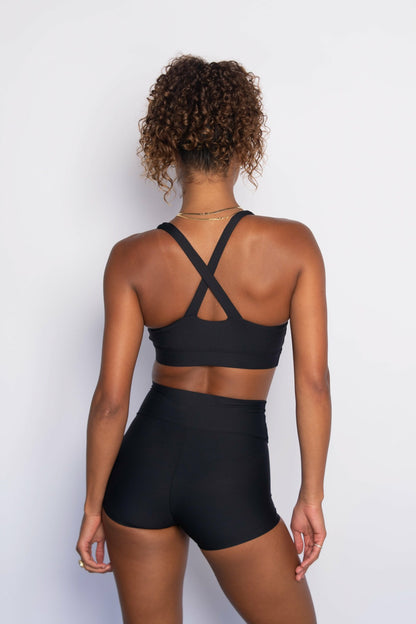 Skatie Cece Booty Short in Black - Active