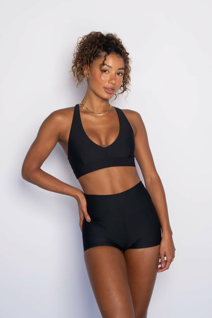 Skatie Cece Booty Short in Black - Active