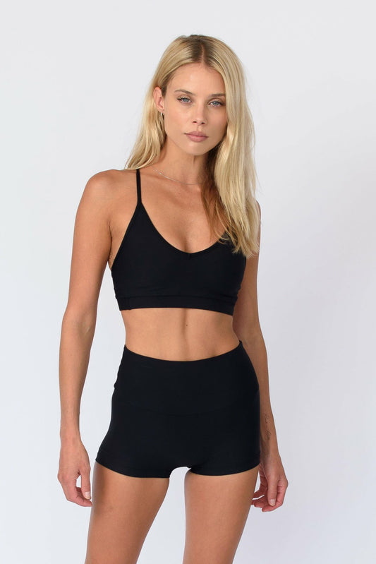 Skatie Kiki Booty Short in Black - Active