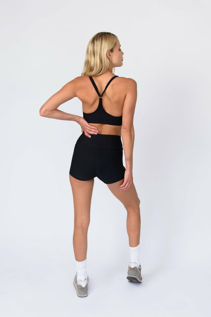 Skatie Kiki Booty Short in Black - Active