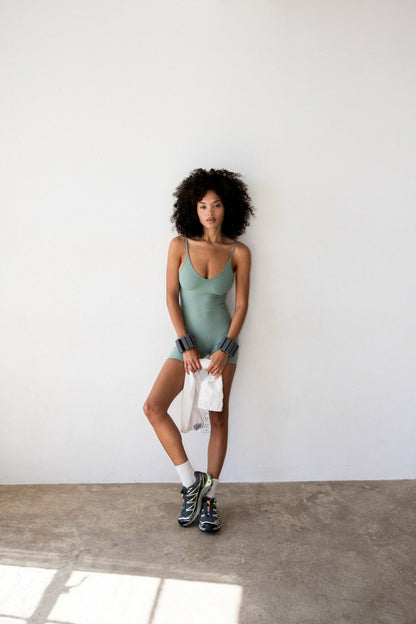 Skatie Sydne Bodysuit in Sage - Active