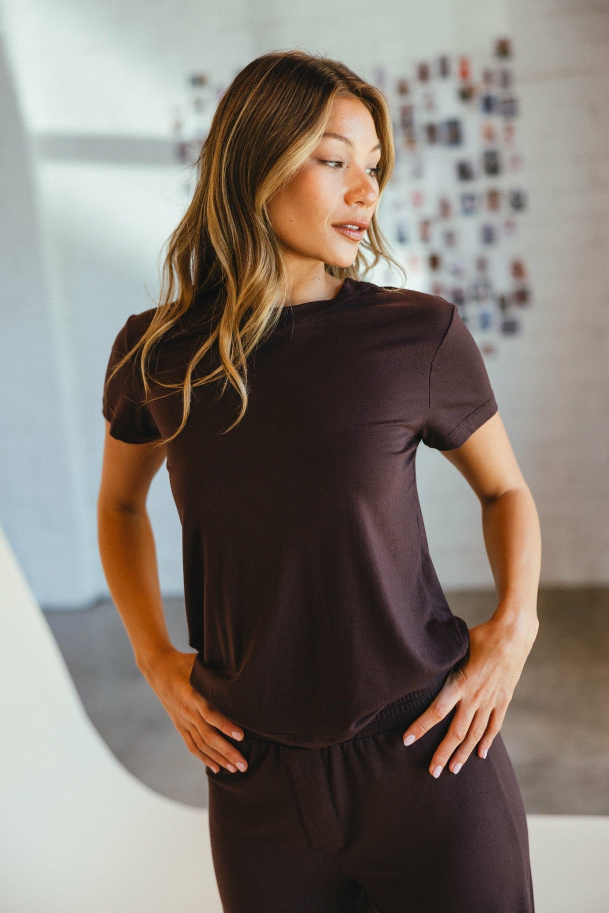 Skatie Bestie Tee Jersey in Toasted - Clothing
