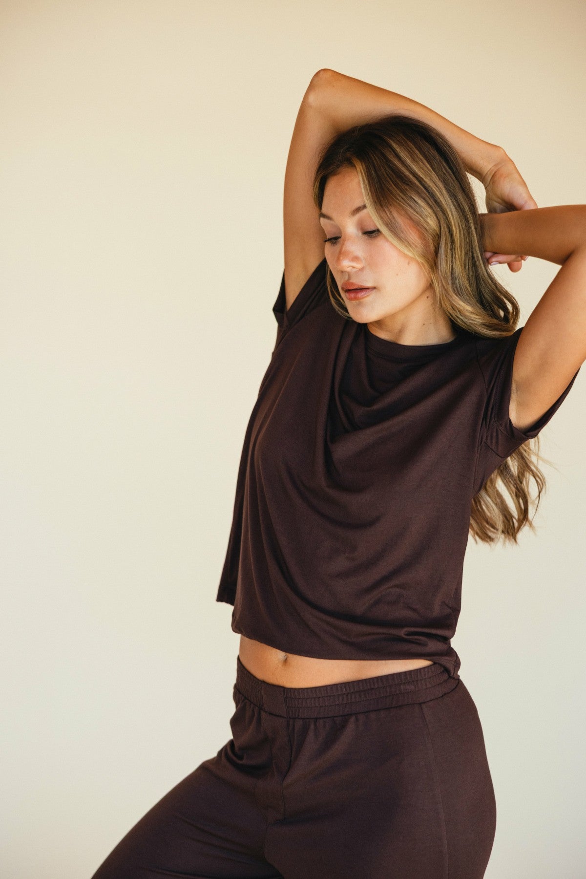 Skatie Bestie Tee Jersey in Toasted - Clothing