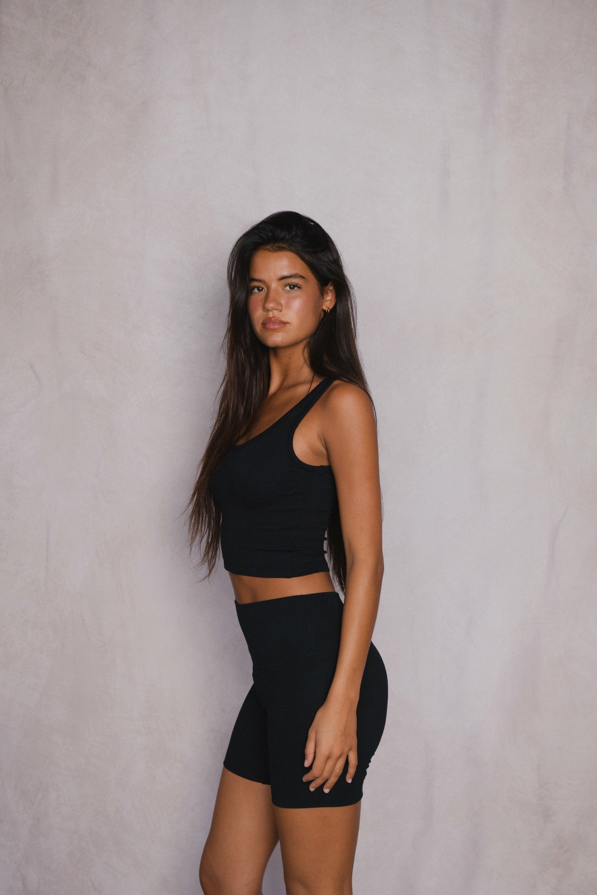 Skatie Baby Ribbed Bike Short in Black - Clothing