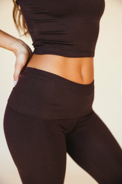 Skatie Britney Pants Baby Ribbed in Toasted - Clothing