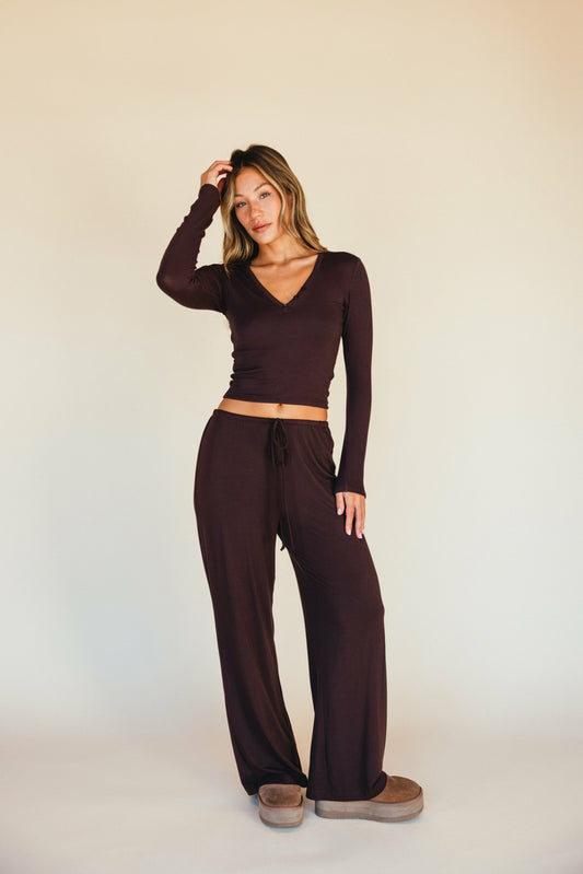 Skatie Ritchie Pants Jersey in Toasted - Clothing