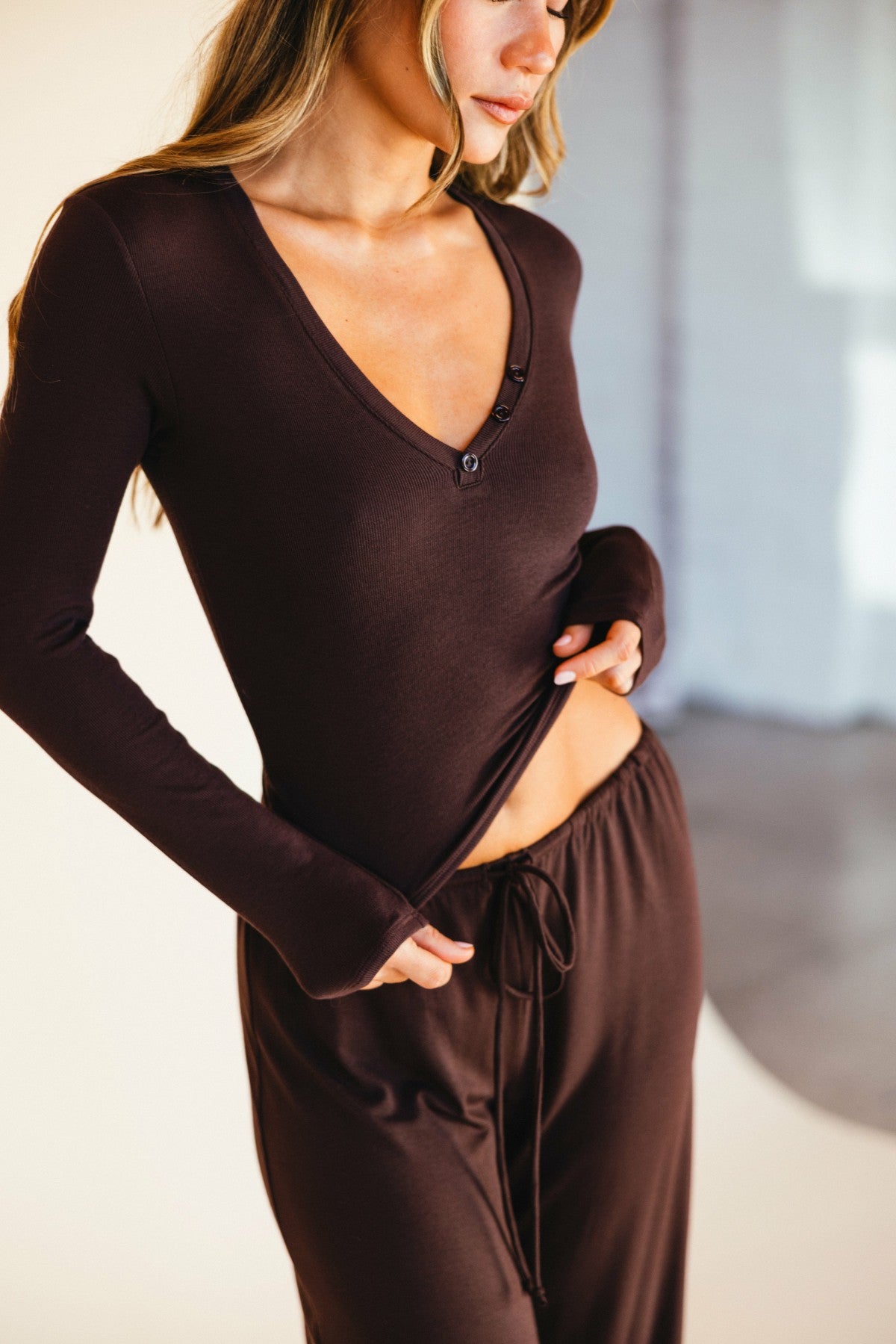 Skatie Ritchie Pants Jersey in Toasted - Clothing