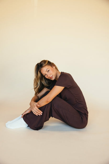 Skatie James Boxer Pants Jersey in Toasted - Clothing