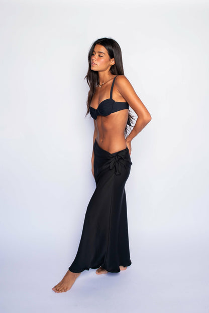 Skatie Marissa Skirt Satin in Black - Clothing|Sale|Swim