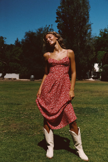 Skatie Aurora Midi Dress in Corvette - Clothing|New Arrivals