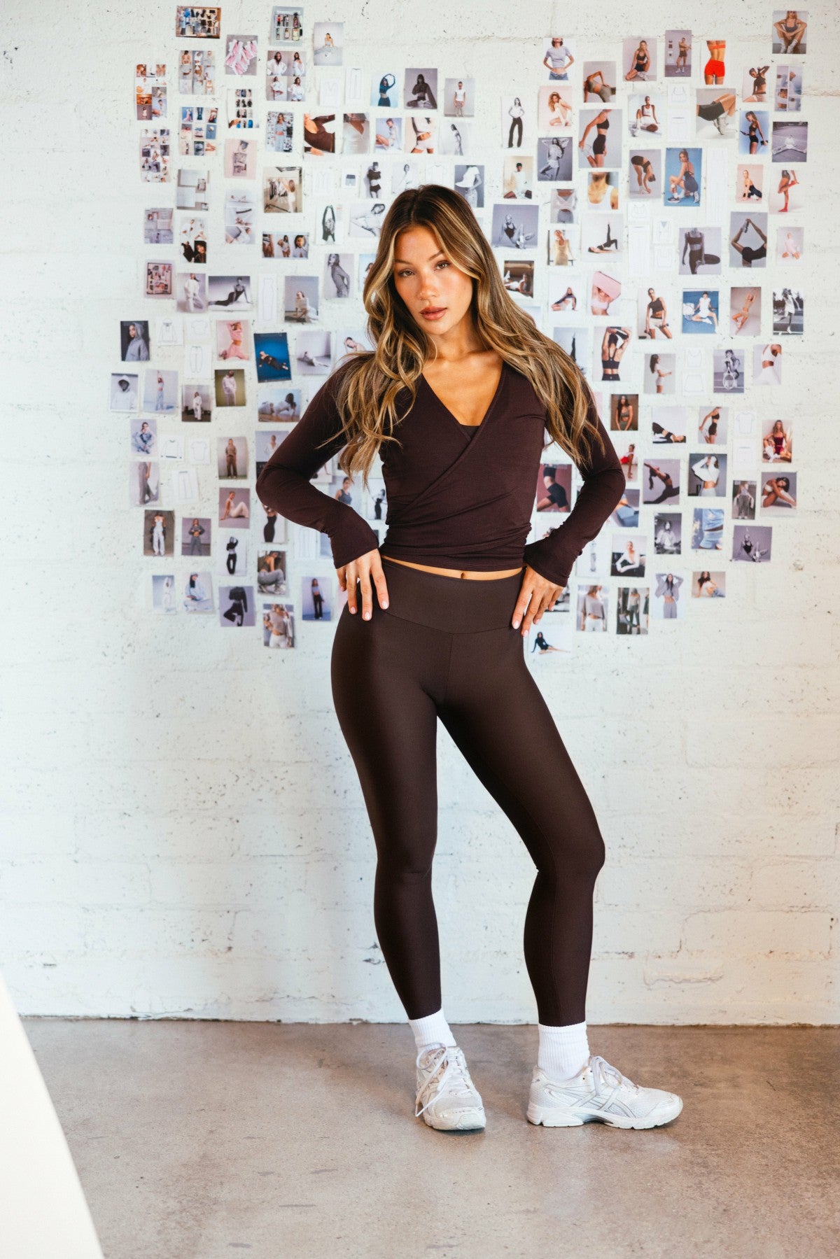 Skatie Danielle Wrap Top Jersey in Toasted - Clothing