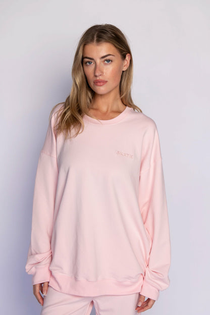Skatie CLOUDLUX Chris Crewneck in Bubblegum - Clothing