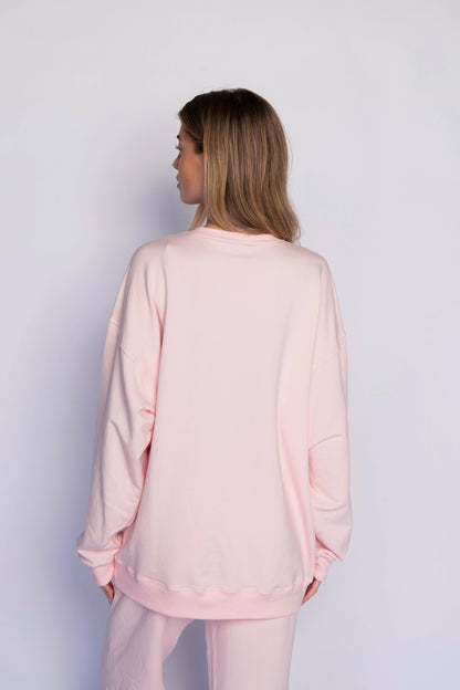 Skatie CLOUDLUX Chris Crewneck in Bubblegum - Clothing