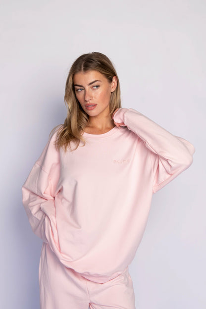Skatie CLOUDLUX Chris Crewneck in Bubblegum - Clothing