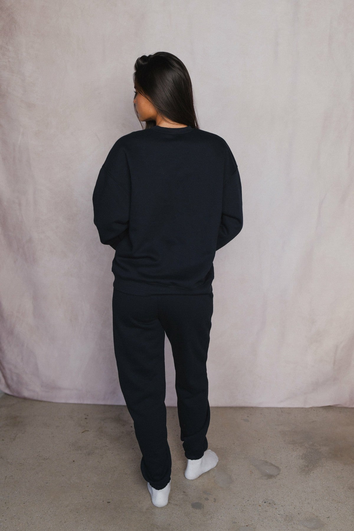 Skatie Ultralux Chris Crewneck in Black - Clothing
