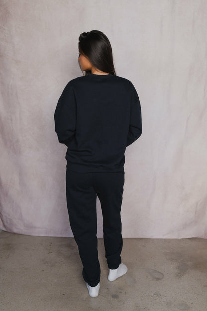 Skatie Ultralux Chris Crewneck in Black - Clothing