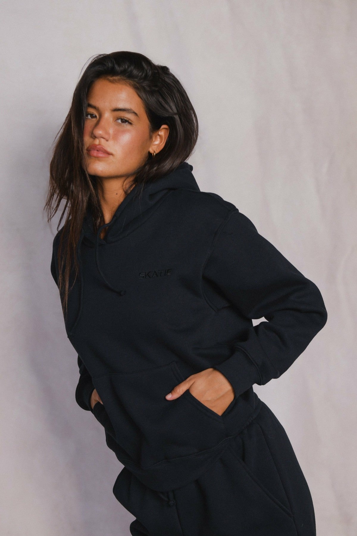 Skatie ULTRALUX Ana Hoodie in Black - Clothing