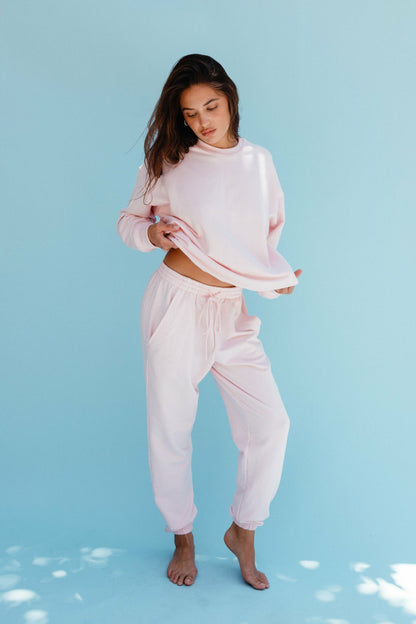 Skatie CLOUDLUX Chris Crewneck in Bubblegum - Clothing