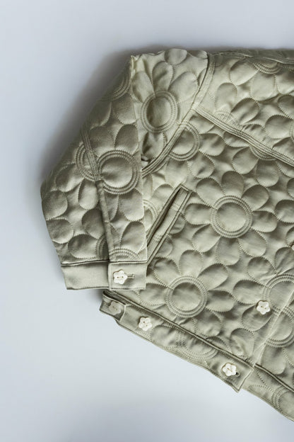Skatie Quilted Bomber Jacket in Daisy - Clothing