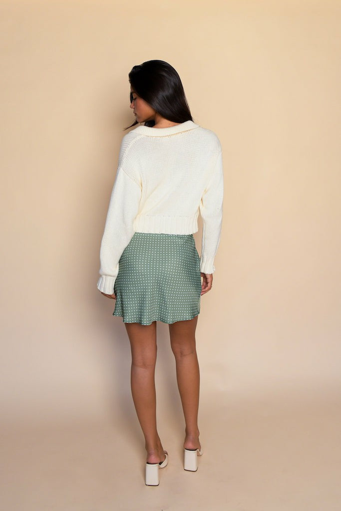 Skatie Preppy Sweater in Ivory - Wardrobe|Clothing