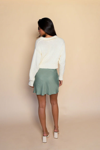 Skatie Preppy Sweater in Ivory - Wardrobe|Clothing