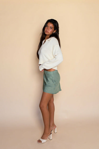 Skatie Preppy Sweater in Ivory - Wardrobe|Clothing