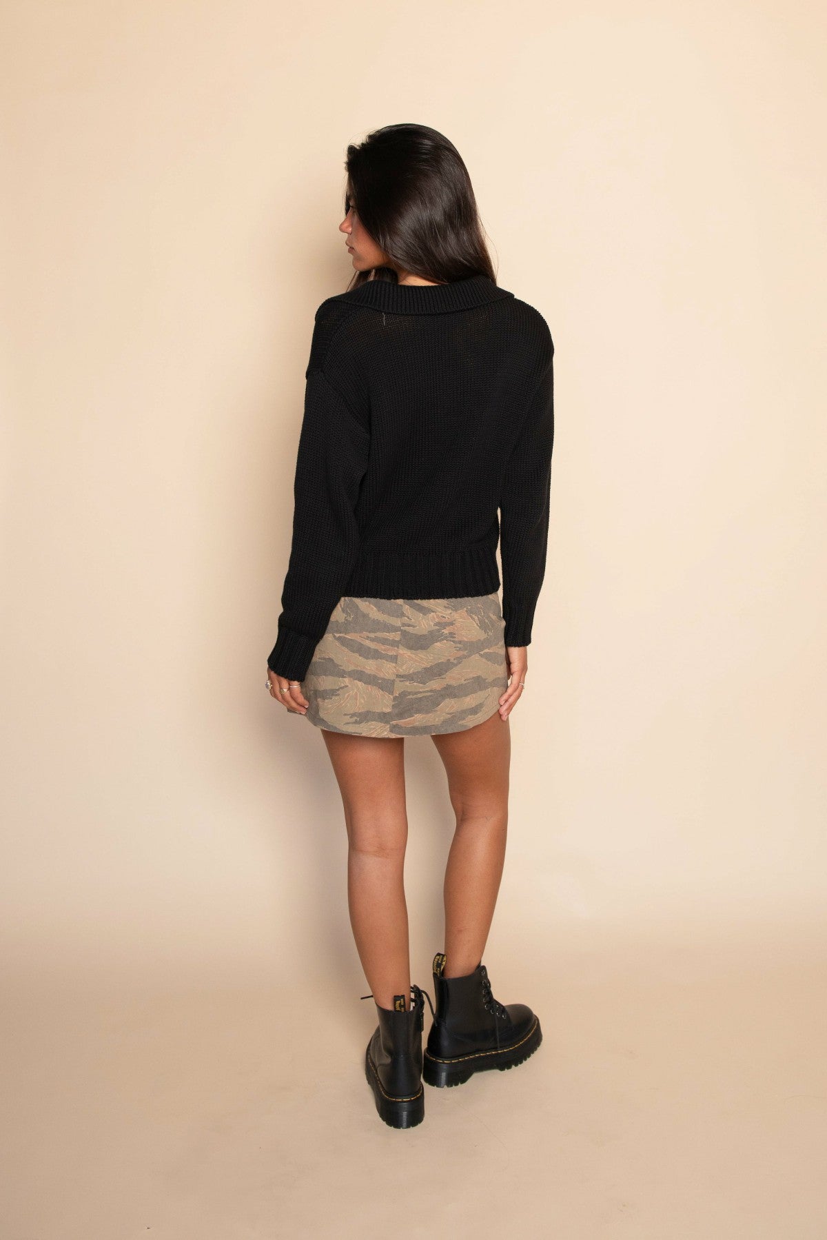Skatie Preppy Sweater in Black - Wardrobe|Clothing