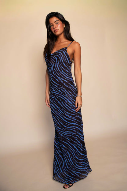 Skatie Samantha Maxi Dress Chiffon in Lynx - Wardrobe|Sale|Clothing