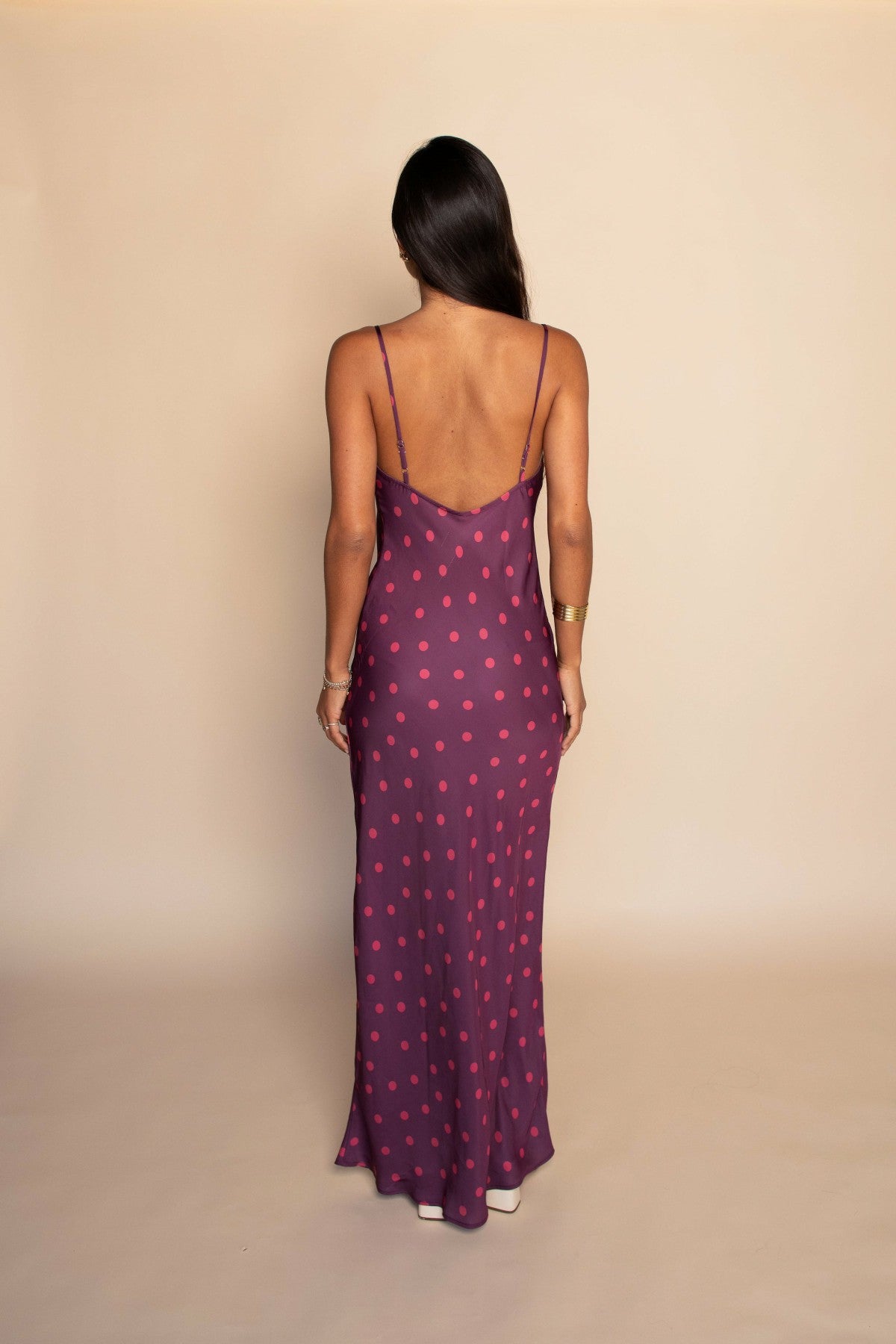Skatie Samantha Maxi Dress Satin in Dottie - Wardrobe|Sale|Clothing