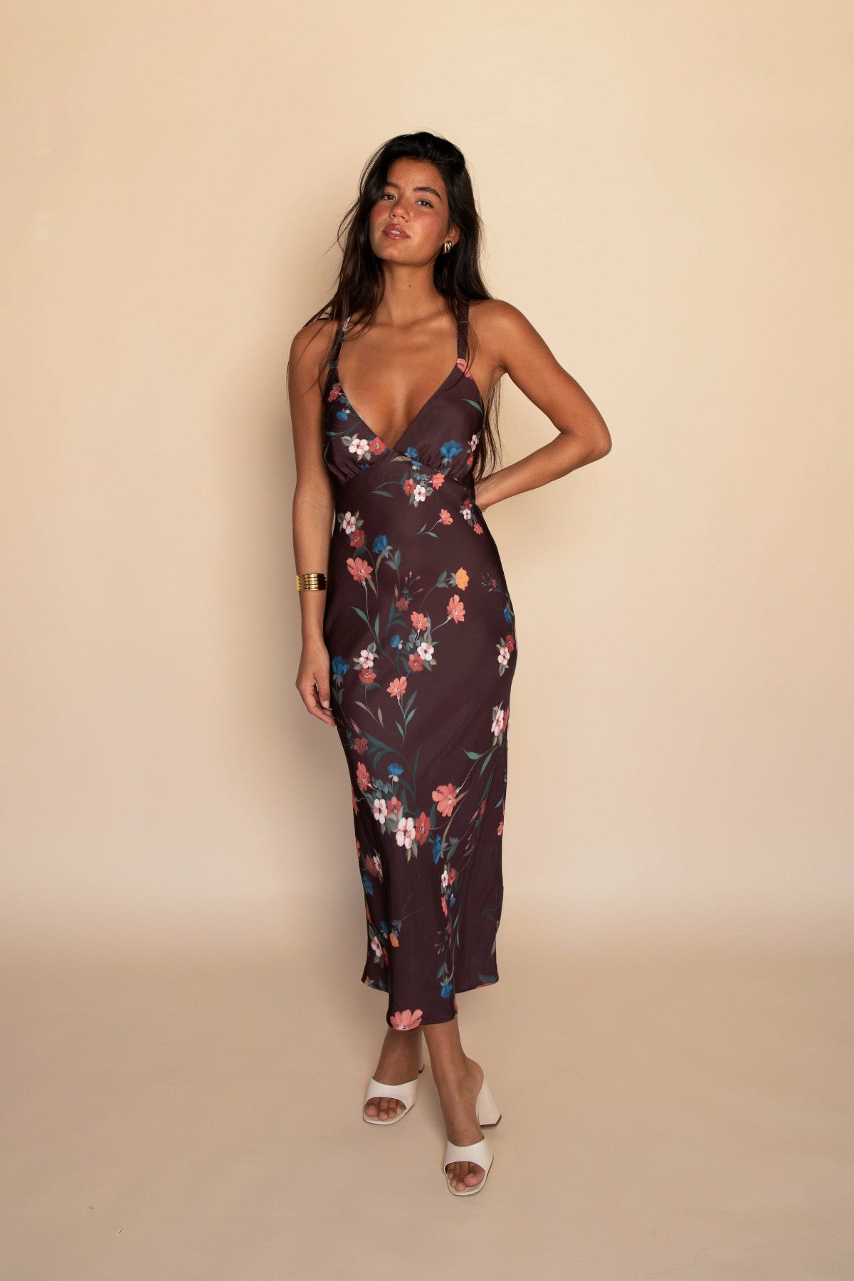 Skatie Sabrina Midi Dress Satin in Valley - Wardrobe|Sale|Clothing