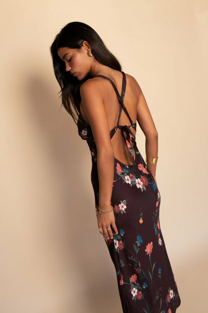 Skatie Sabrina Midi Dress Satin in Valley - Wardrobe|Sale|Clothing
