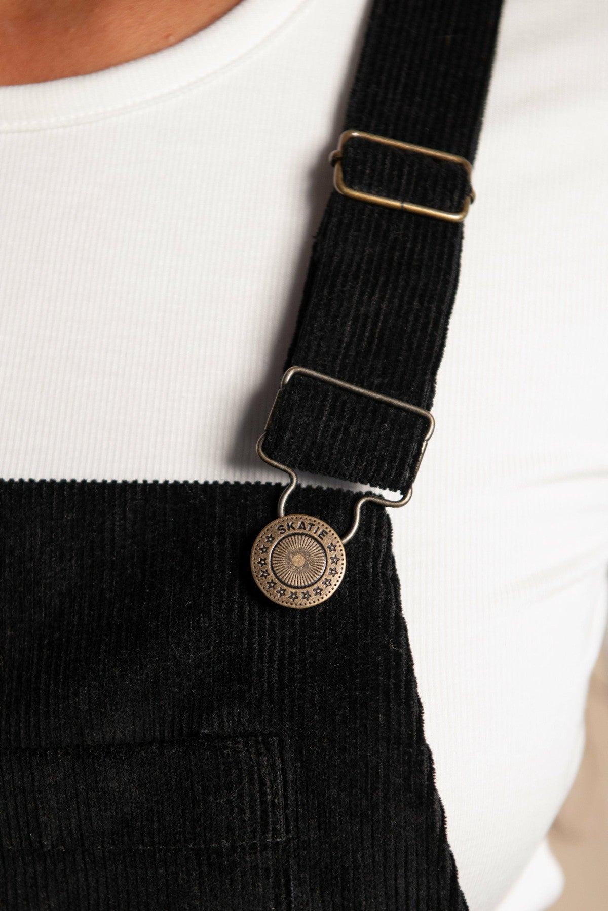 Skatie Meave Overalls in Black Corduroy - Wardrobe