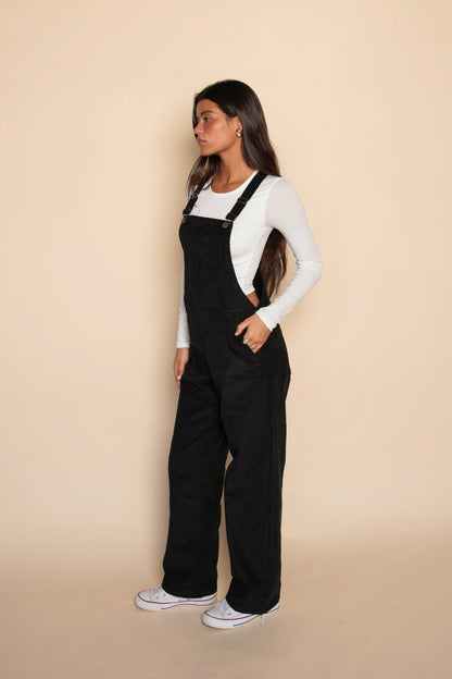 Skatie Meave Overalls in Black Corduroy - Wardrobe