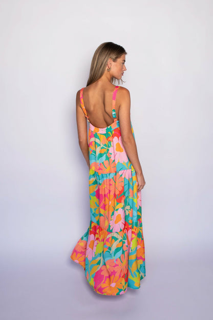 Skatie Leo Dress Satin in Flamingo - Sale|Clothing