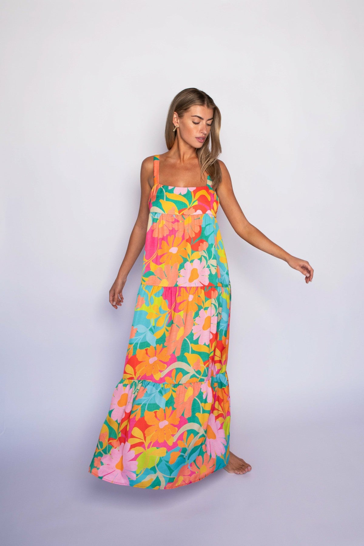 Skatie Leo Dress Satin in Flamingo - Sale|Clothing