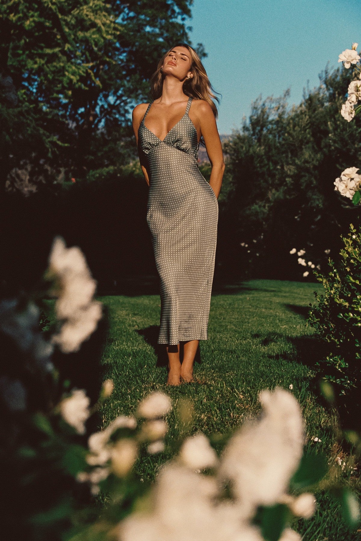 Skatie Sabrina Midi Dress Satin in Meadow - Sale|Clothing|Wardrobe