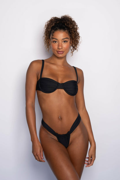 Skatie Asha Bikini Top in Black - Swim