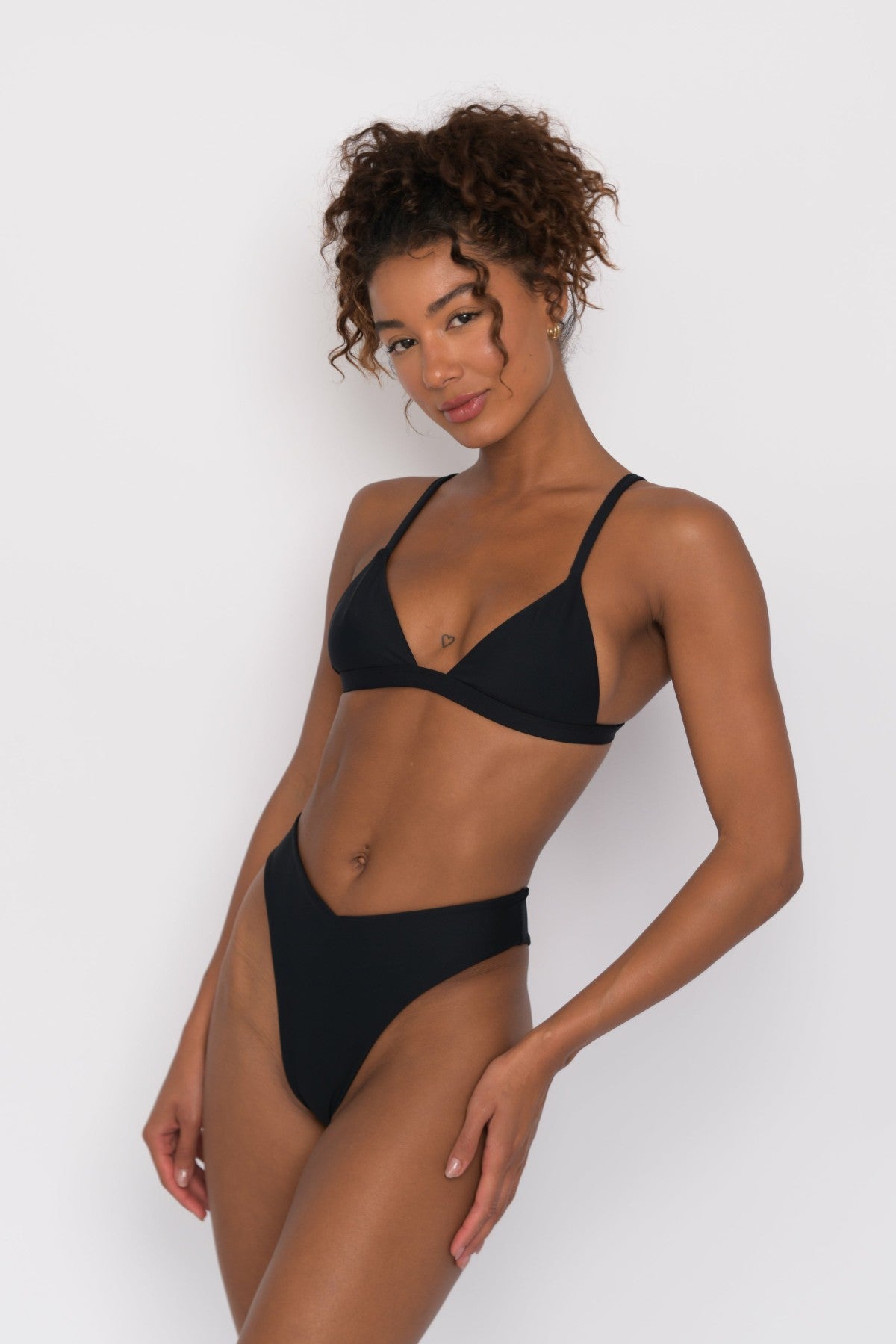 Skatie Iggy Bikini Bottom in Black - Swim