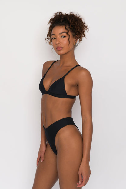 Skatie Iggy Bikini Bottom in Black - Swim